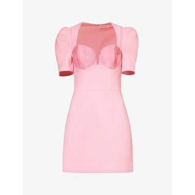 Rebecca Vallance Womens Pink Jenna Sweetheart-neck Stretch-woven Mini Dress