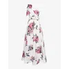 REBECCA VALLANCE AVELINE FLORAL-PATTERN WOVEN GOWN