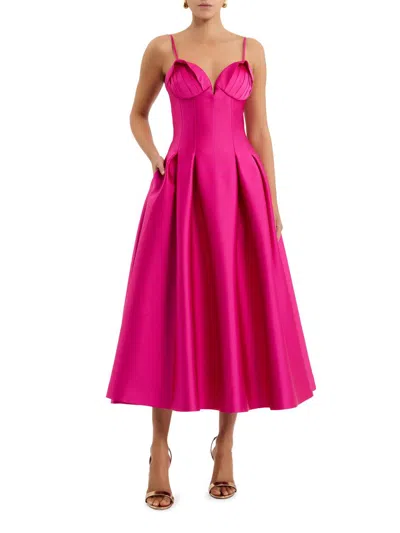 Rebecca Vallance Women's Saskia Fit & Flare Midi-dress In Pink