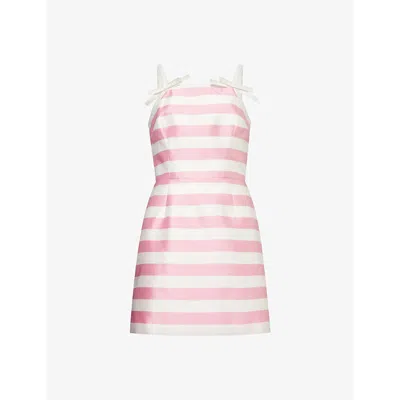 Rebecca Vallance Womens Stripe Jocelyn Stripe-pattern Twill Mini Dress