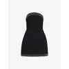 Rebecca Vallance Nyx Strapless Crystal-embellished Crepe Mini Dress In Black