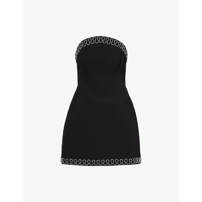 REBECCA VALLANCE WOMENS REBECCA VALLANCE NYX STRAPLESS BONDED-CREPE MINI DRESS