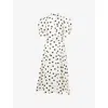 Rebecca Vallance Womens Polka Dot Print Maisie Polka-dot Cotton-blend Midi Dress In Multi