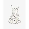 Rebecca Vallance Womens Polka Dot Print Maisie Polka-dot Cotton-blend Mini Dress In Multi