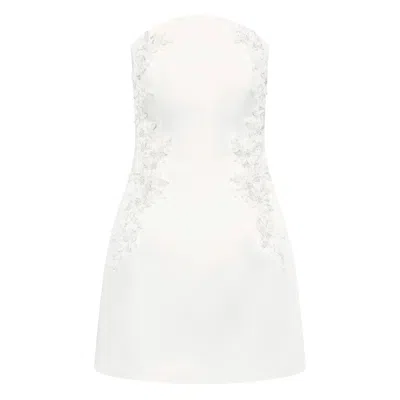 Rebecca Vallance Embellished Xanthe Mini Dress In White