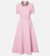 Rebecca Vallance Embellished-collar Belted Dress In Pink