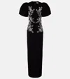 Rebecca Vallance Zephyr Puff-sleeve Gown In Black