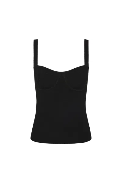 Rebecca Vallance Zia Knit Bralette In Black