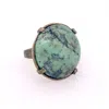 Rebel Designs Round Cabochon Ring In Turquoise/lava In Green