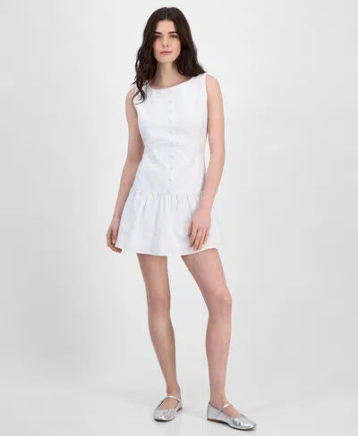 Rebel + Leigh By Iot Juniors' Drop-waist Sleeveless Mini Dress