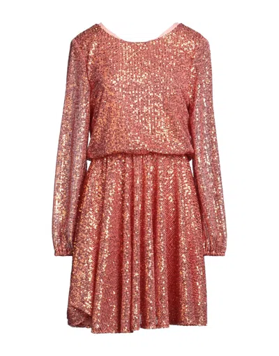 Rebel Queen By Liu •jo Short Dresses In Rust