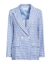 Rebel Queen By Liu •jo Woman Blazer Azure Size M Linen, Cotton, Elastane