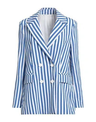 Rebel Queen By Liu •jo Woman Blazer Blue Size L Viscose, Polyamide