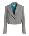 Rebel Queen By Liu •jo Woman Blazer Camel Size 10 Polyester, Viscose, Elastane, Metallic Fiber In Beige