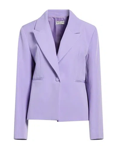 Rebel Queen By Liu •jo Woman Blazer Lilac Size 12 Polyester, Elastane In Purple