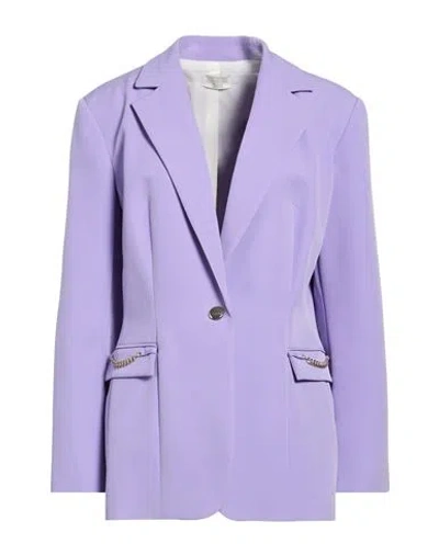 Rebel Queen By Liu •jo Woman Blazer Lilac Size 12 Polyester, Elastane In Purple