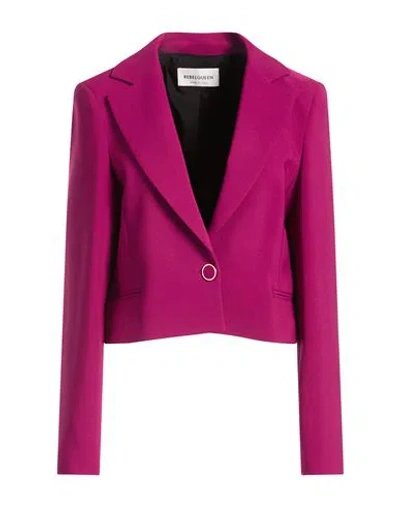 Rebel Queen By Liu •jo Woman Blazer Magenta Size 12 Polyester, Elastane In Purple