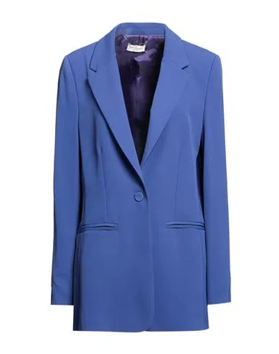 Rebel Queen By Liu •jo Woman Blazer Navy Size L Polyester, Elastane In Blue