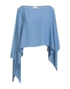 Rebel Queen By Liu •jo Woman Cape Azure Size L Polyester In Blue