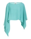 Rebel Queen By Liu •jo Woman Cape Turquoise Size L Polyester In Blue