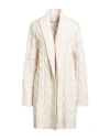 Rebel Queen By Liu •jo Woman Cardigan Beige Size L Acrylic, Viscose, Wool, Alpaca Wool In Neutral