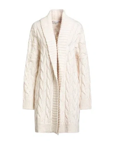 Rebel Queen By Liu •jo Woman Cardigan Beige Size L Acrylic, Viscose, Wool, Alpaca Wool In Neutral