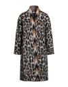 Rebel Queen By Liu •jo Woman Cardigan Camel Size S Synthetic Fibers, Polyamide, Mohair Wool, Viscose In Animal Print