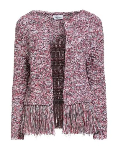 Rebel Queen By Liu •jo Woman Cardigan Red Size S Cotton, Linen, Acrylic, Viscose, Synthetic Fibers