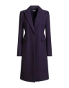Rebel Queen By Liu •jo Woman Coat Purple Size 10 Acrylic, Polyester, Wool In Purple
