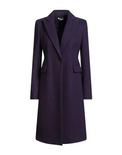 Rebel Queen By Liu •jo Woman Coat Purple Size 10 Acrylic, Polyester, Wool