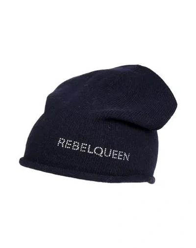 Rebel Queen By Liu •jo Woman Hat Midnight Blue Size Onesize Polyamide, Viscose, Wool, Cashmere