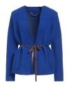 Rebel Queen By Liu •jo Woman Jacket Blue Size L Polyester, Virgin Wool In Blue