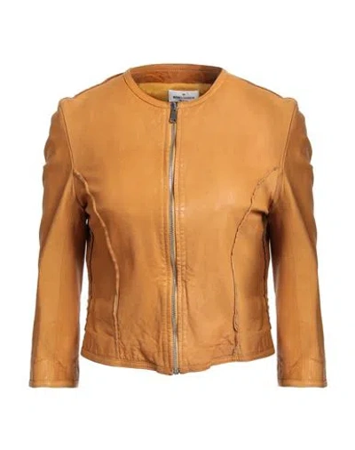 Rebel Queen By Liu •jo Woman Jacket Marigold Size S Leather