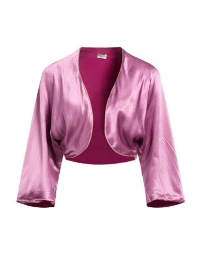 Rebel Queen By Liu •jo Woman Jacket Mauve Size L Viscose, Polyester In Purple