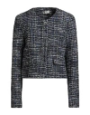 Rebel Queen By Liu •jo Woman Jacket Midnight Blue Size 10 Polyester, Viscose, Acrylic In Blue
