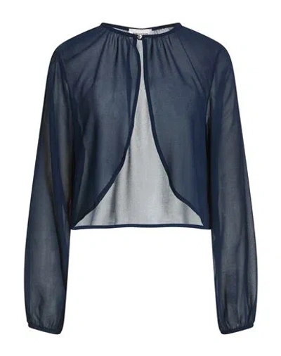 Rebel Queen By Liu •jo Woman Jacket Midnight Blue Size M/l Polyester