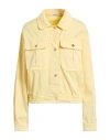 Rebel Queen By Liu •jo Woman Jacket Pastel Yellow Size L Cotton, Elastane In Yellow