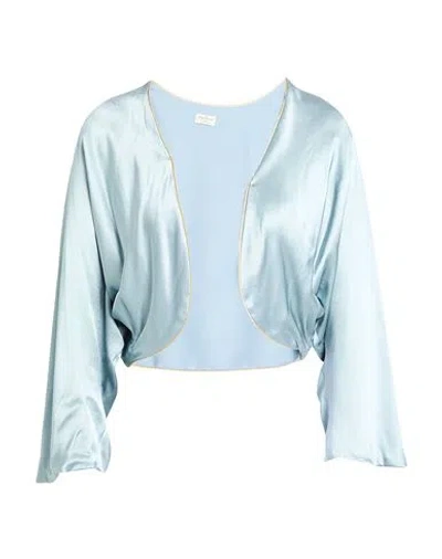 Rebel Queen By Liu •jo Woman Jacket Sky Blue Size L Viscose, Polyester