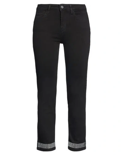 Rebel Queen By Liu •jo Woman Jeans Black Size 26 Cotton, Elastane