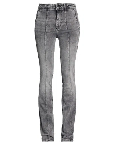 Rebel Queen By Liu •jo Woman Jeans Black Size 28 Cotton, Elastane In Gray