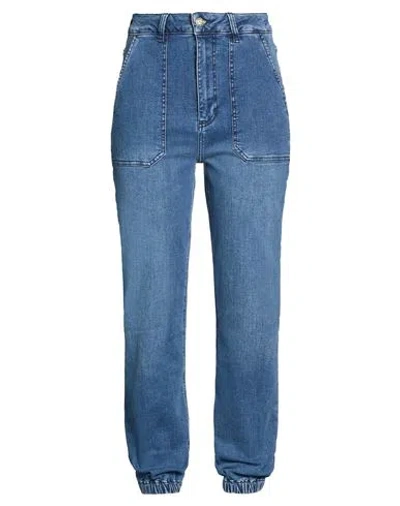Rebel Queen By Liu •jo Woman Jeans Blue Size 28 Cotton, Elastane