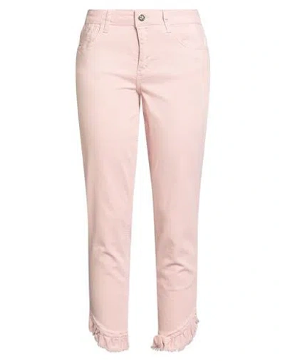 Rebel Queen By Liu •jo Woman Jeans Light Pink Size 31 Cotton, Elastane In Brown