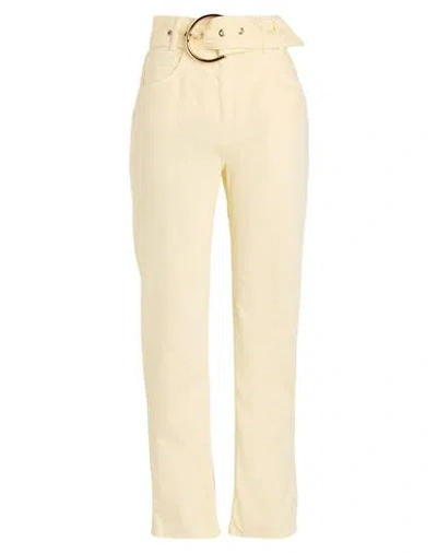 Rebel Queen By Liu •jo Woman Jeans Pastel Yellow Size 30 Cotton, Elastane
