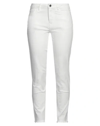 Rebel Queen By Liu •jo Woman Jeans White Size L Cotton, Elastane