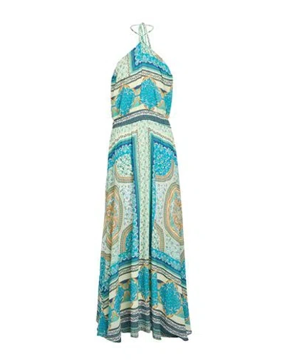 Rebel Queen By Liu •jo Woman Maxi Dress Azure Size L Polyester In Blue