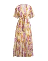 Rebel Queen By Liu •jo Woman Maxi Dress Beige Size M Cotton In Beige