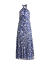 Rebel Queen By Liu •jo Woman Maxi Dress Blue Size L Cotton In Blue