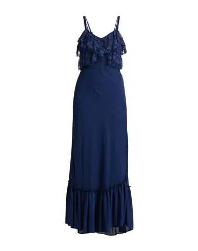 Rebel Queen By Liu •jo Woman Maxi Dress Blue Size L Polyester