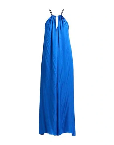 Rebel Queen By Liu •jo Woman Maxi Dress Blue Size L Viscose