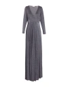 Rebel Queen By Liu •jo Woman Maxi Dress Blue Size L Viscose, Metallic Fiber, Polyamide, Elastane In Gray